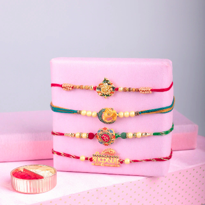 Set Of 4 Goddest Rakhi